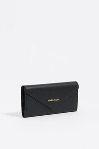 Black leather continental wallet