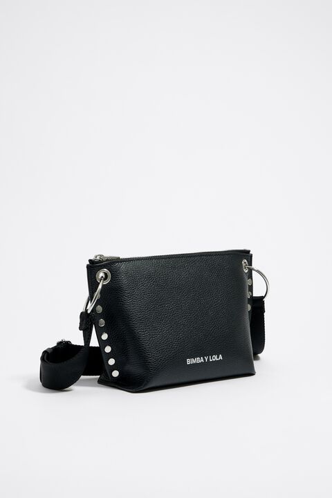 Bimba Y Lola - Bimba Y Lola Black Leather Shoulder Bag on Designer