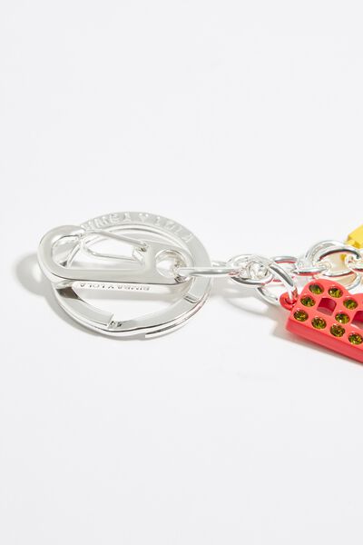 Bimba Y Lola Glitter Heart Resin Key Ring