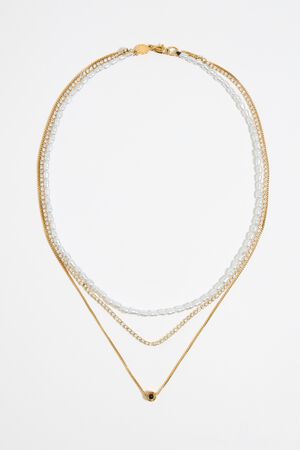 The LV Layered Necklace in Pink – TOKA B