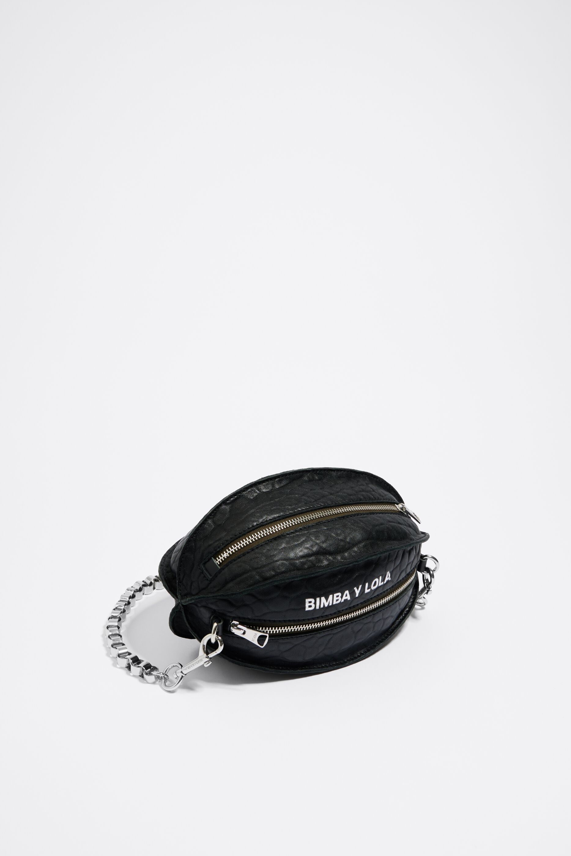 Small black leather Pelota bag