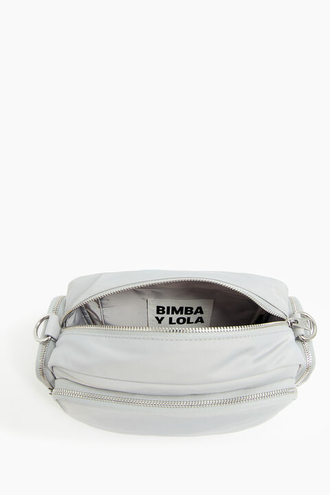 Bimba Y Lola Nylon Small Shoulder Bag Gray Multi