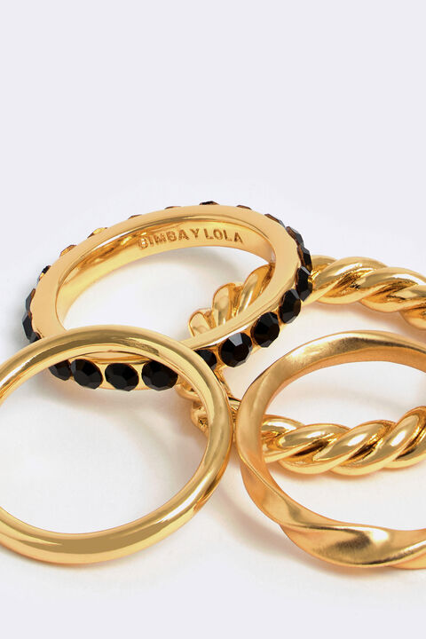 Maestría Armonía Hamburguesa Set anillos dorados