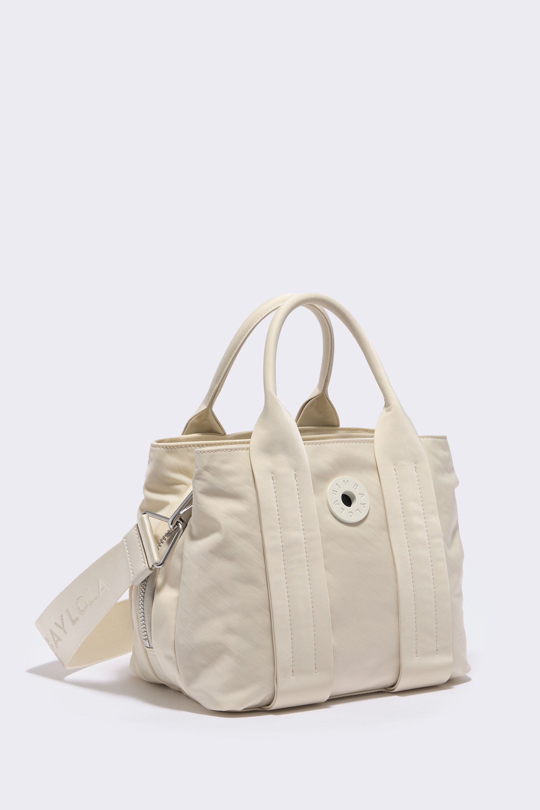 off white nylon tote