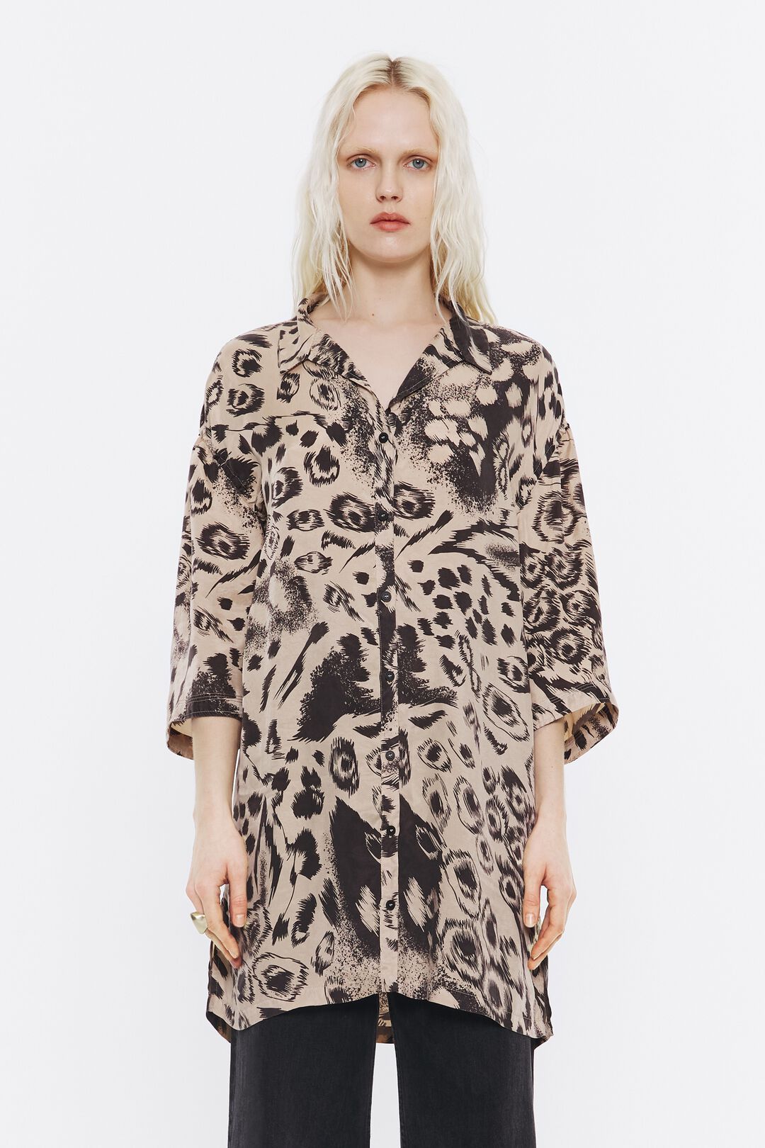 Image 1 of LEOPARD PRINT SHIRT from Zara  Animal print shirt dress, Leopard  print shirt, Print clothes