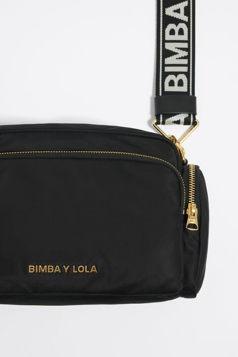 Bimba Y Lola Zip-pocket Crossbody Bag In Black