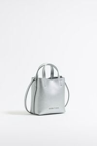 Mini silver leather Chihuahua bag